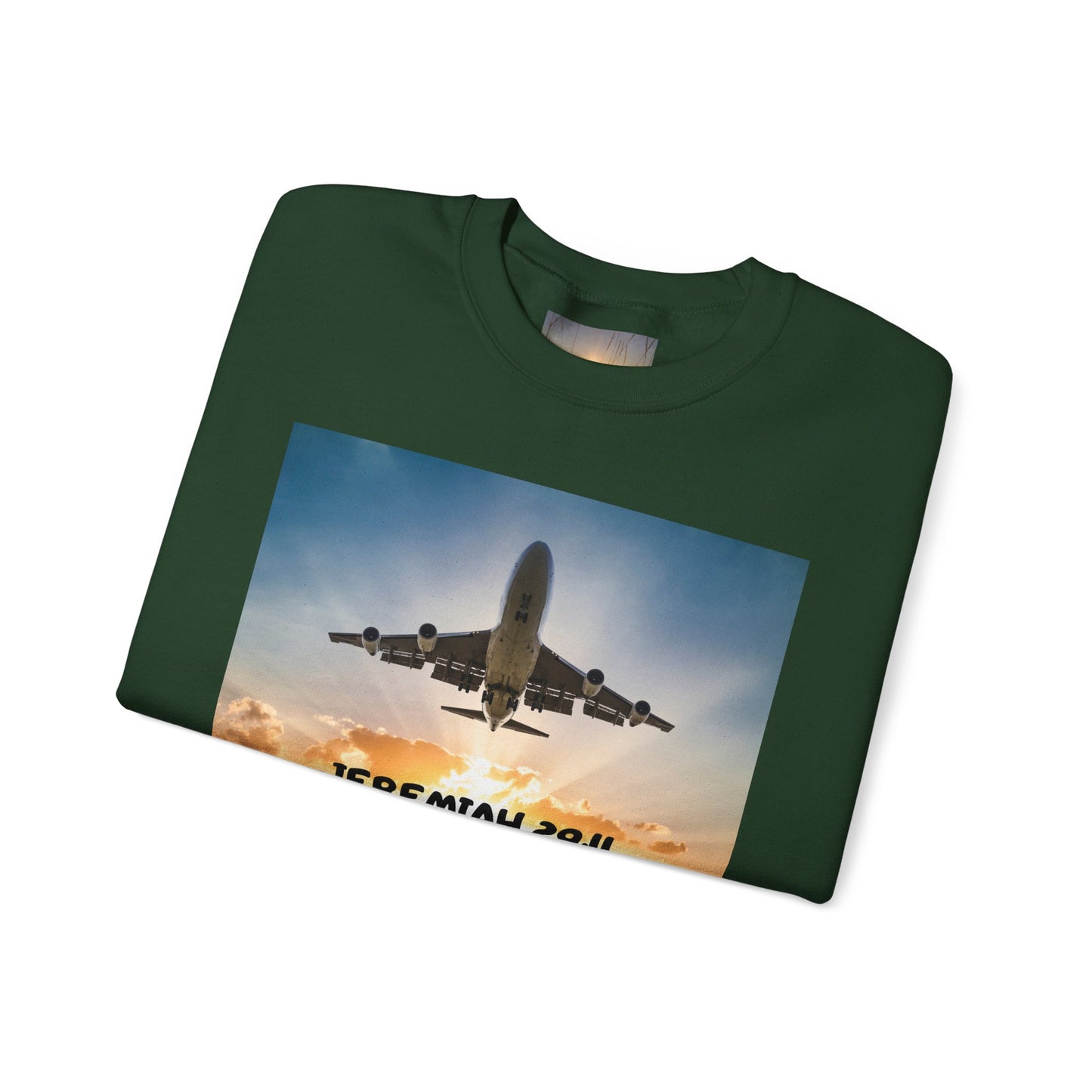"Jeremiah 29:11 / Matthew 28:20" Christian Crewneck Inspirational Bible Verse Sweatshirt