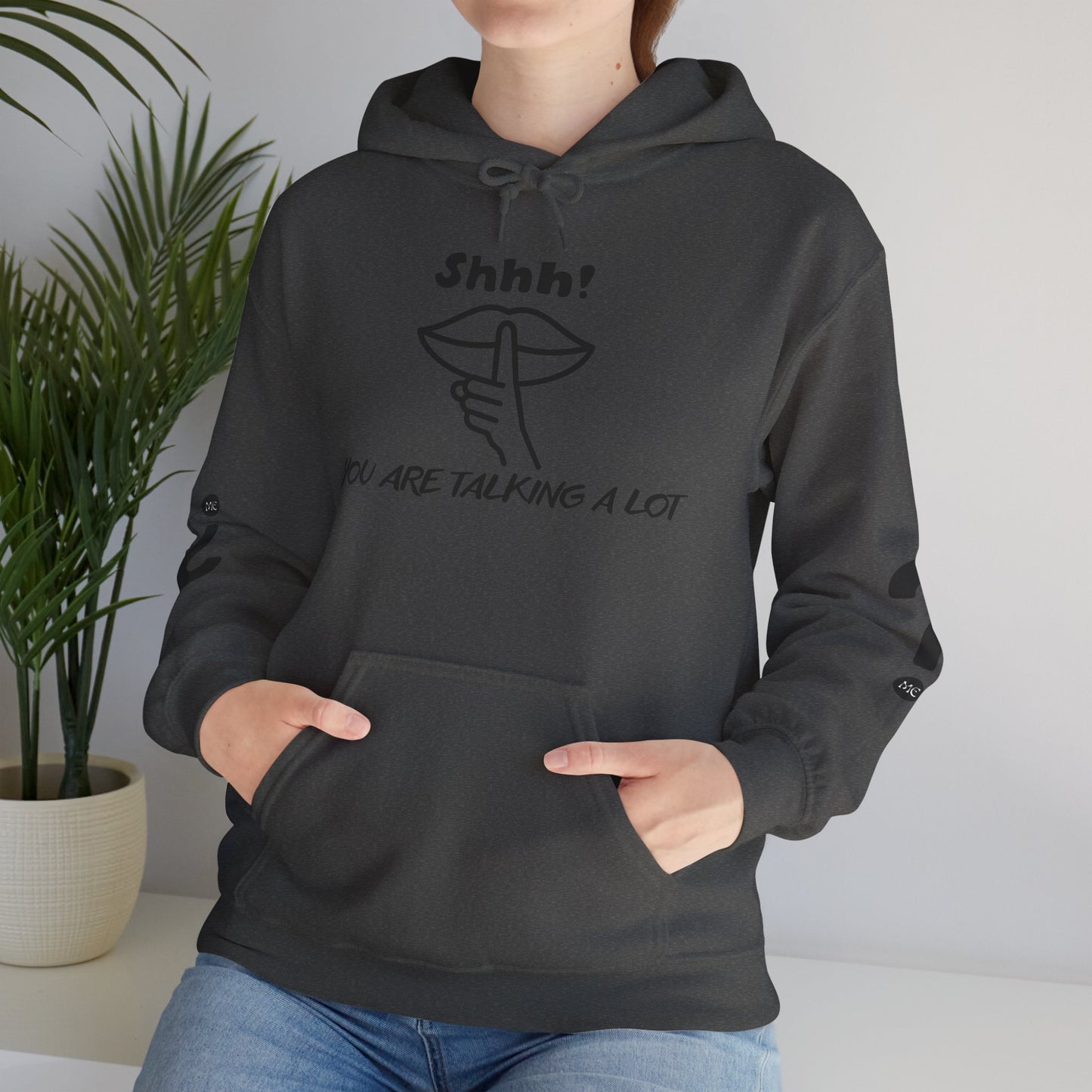 Shhh! Funny Unisex Hooded Sweatshirt, Cozy Hoodie for Introverts, Ideal Gift for Friends and Family, Perfect for Casual Wear, [...]