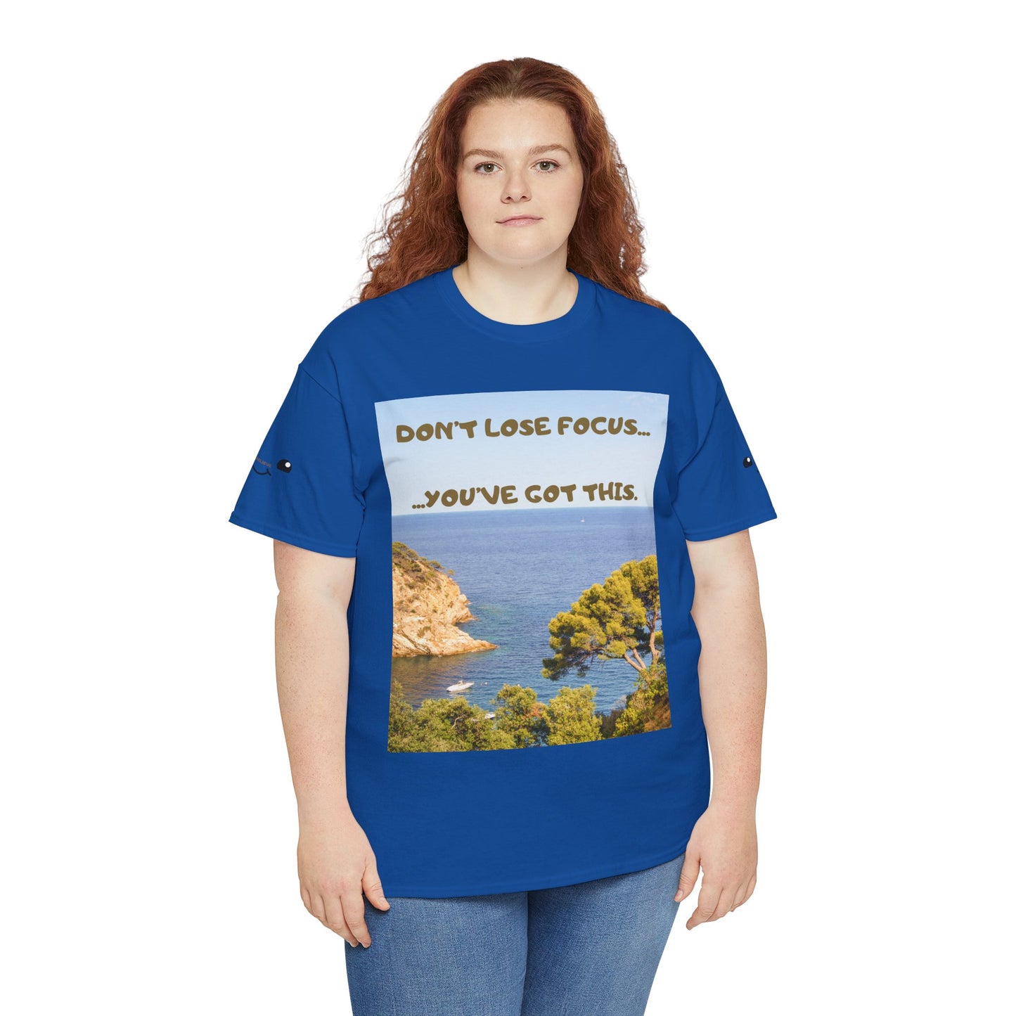 Motivational Tee — "Don't Lose Focus, You've Got This" Beach Graphic
