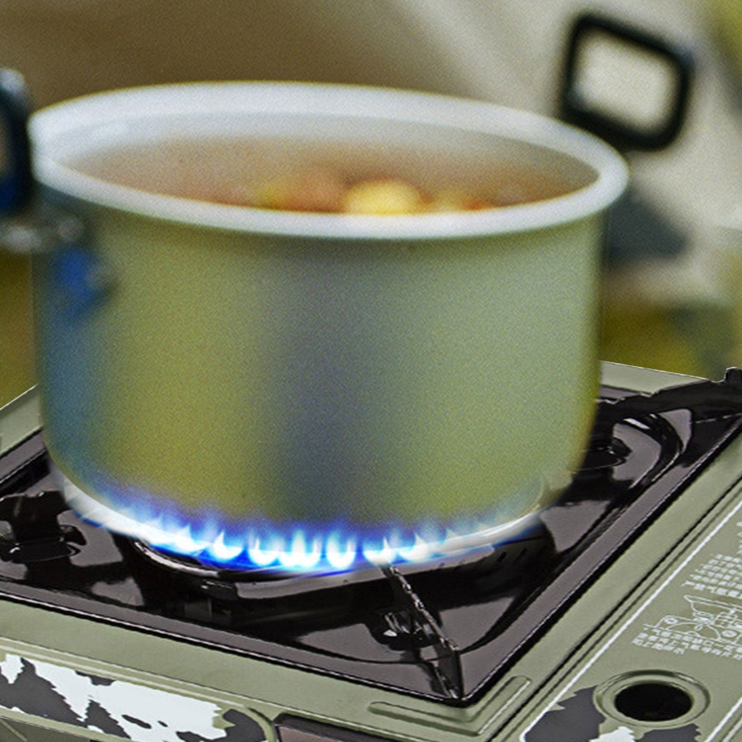 NEW ME IM Portable Gas Stove with Map Hot Pot Waska Fuel Tank Barbecue