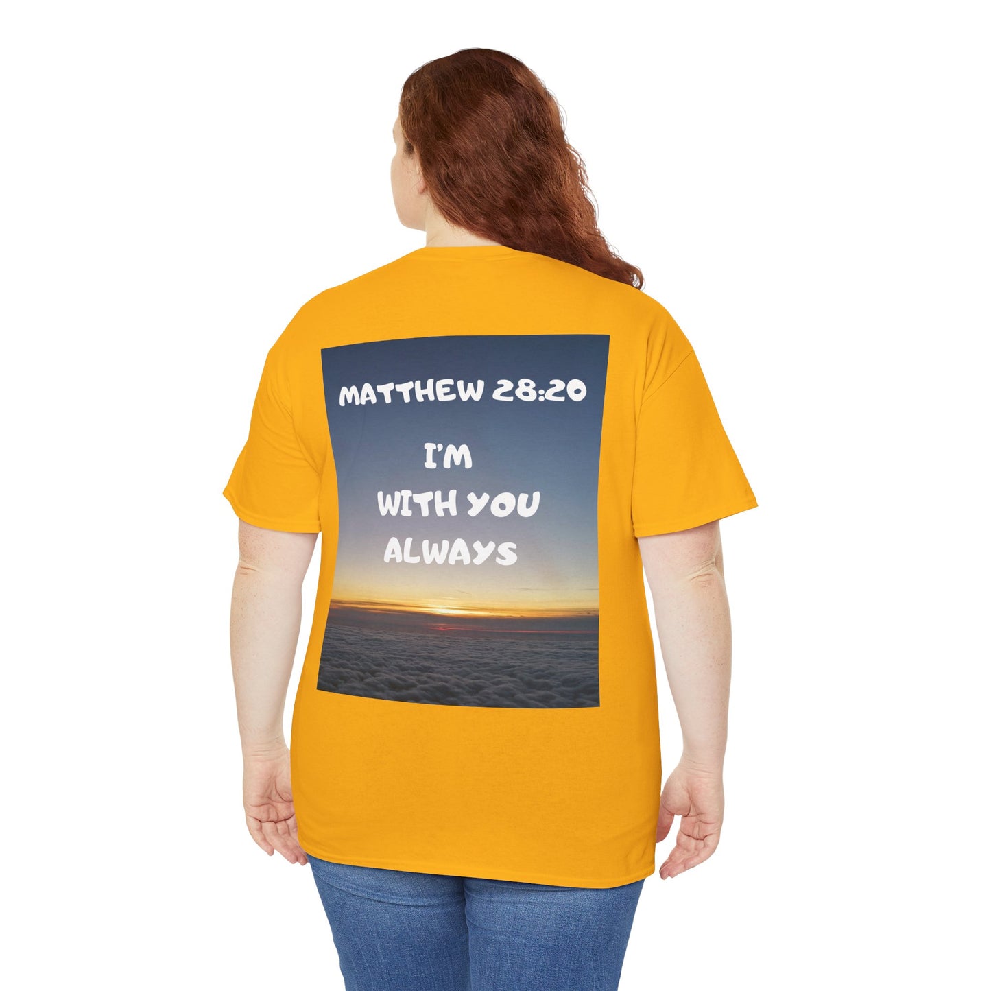 Faith Travel T‑Shirt — “Jeremiah 29:11 / Matthew 28:20” Inspirational Plane Tee
