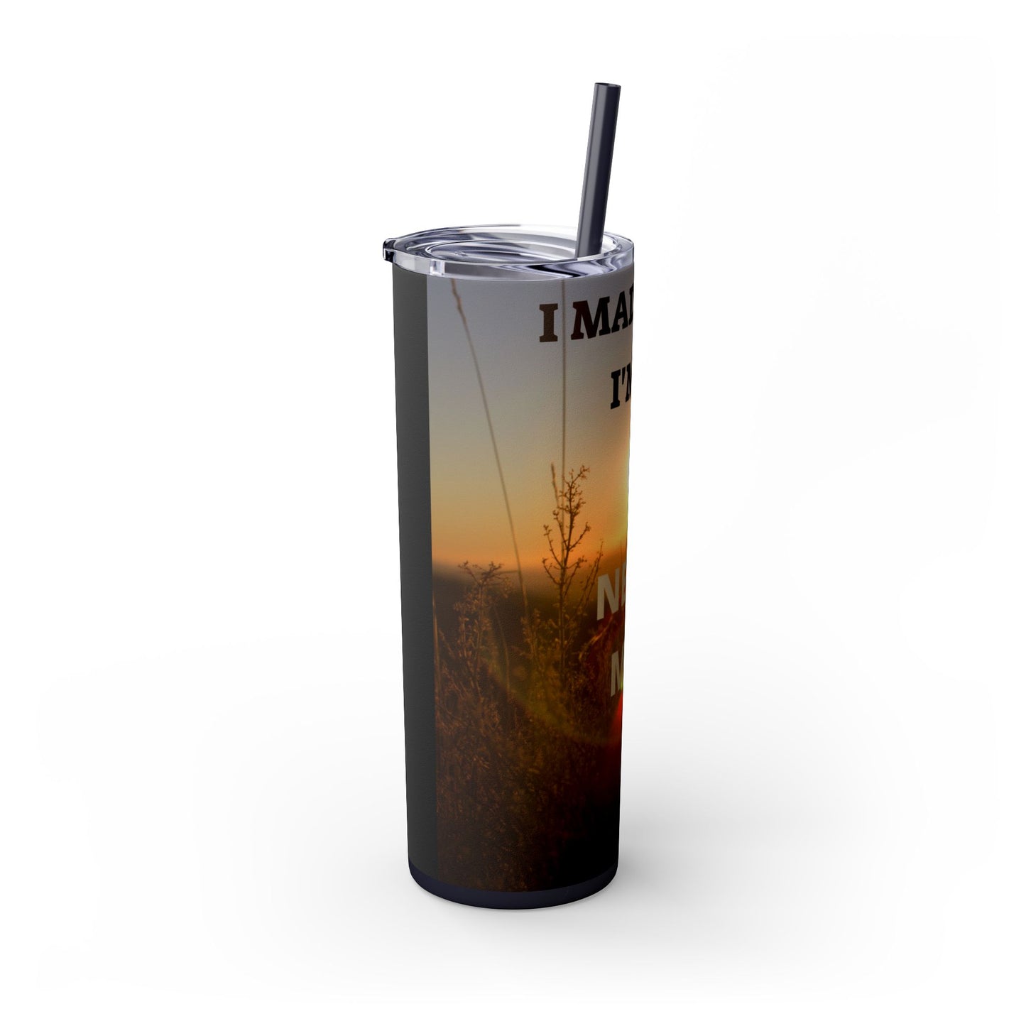 I MADE IT Inspirational Skinny Tumbler, 20oz - Motivational Drinkware for Self-Improvement, Perfect Gift for Wellness Journeys, Birthday, New Year