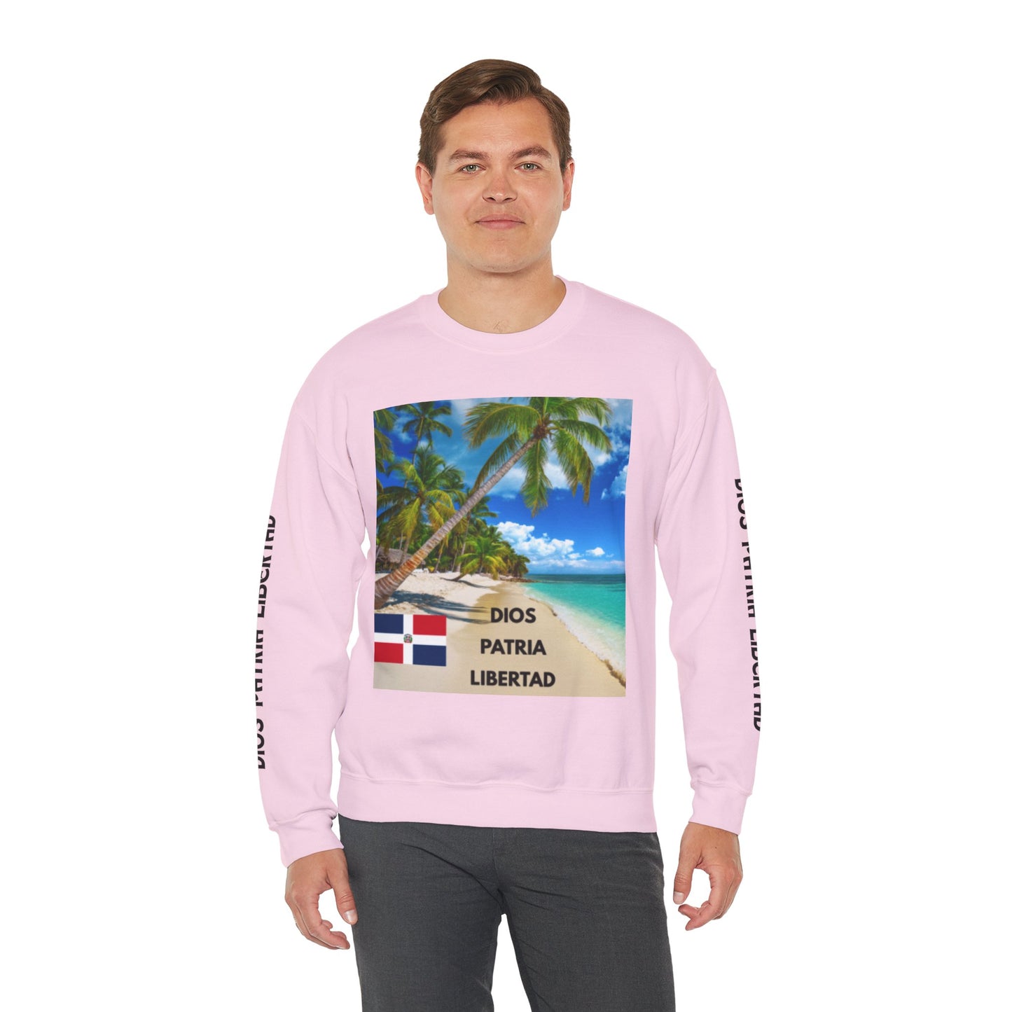 QUISQUEYA HERMOSA Tropical Paradise Sweatshirt - Dios Patria Libertad, Quisqueya Hermosa, Dominican Republic Gift, Beach Vibes, Unisex Crewneck