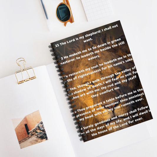 PSALM 23 Spiritual Spiral Notebook - Inspirational Prayer Journal, Faith-based Stationery, Christian Gift for Home, School, or Work