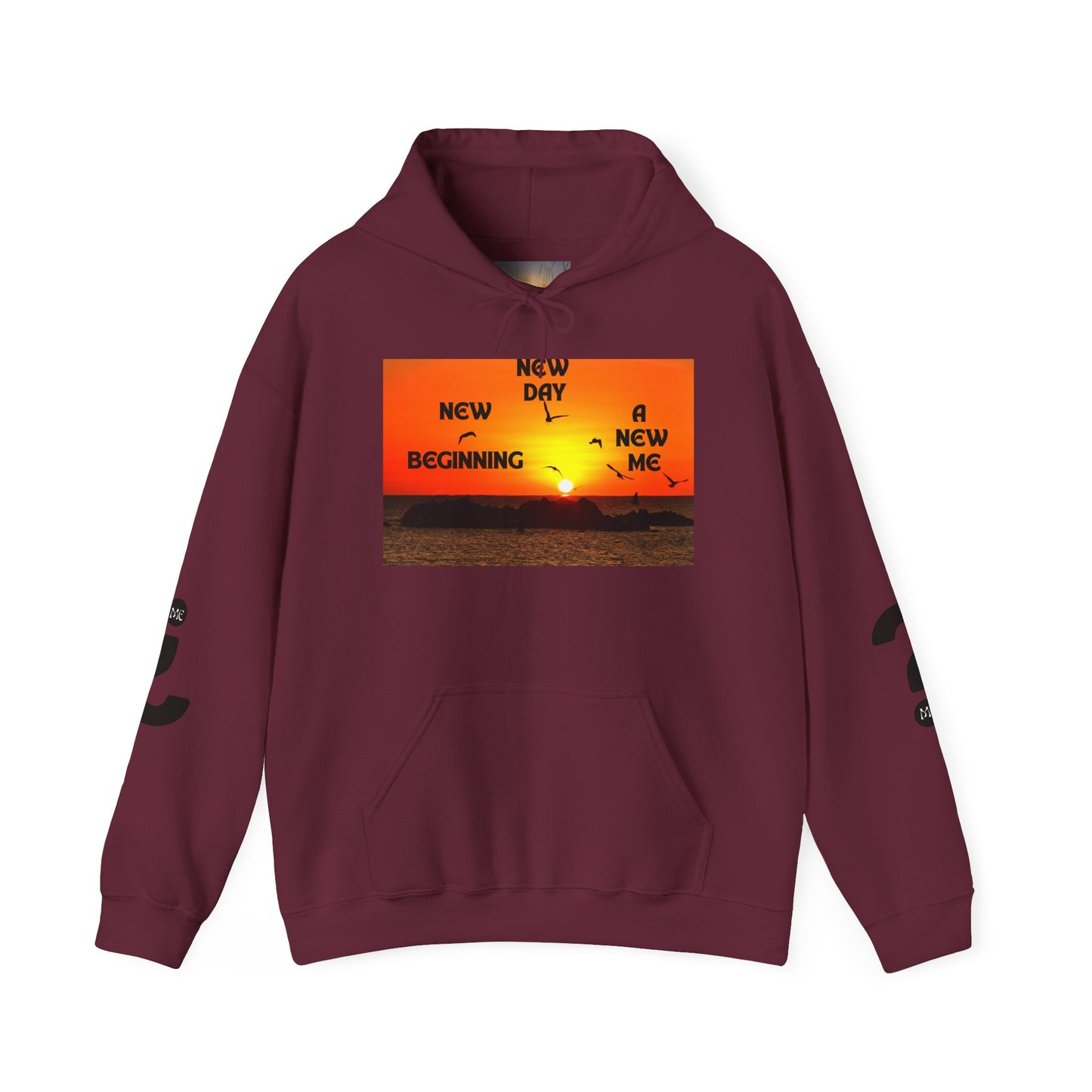 New Day, New Me Motivational Hoodie - Cozy Unisex Sweatshirt for Inspiration, Self-Care, Fitness Goals, Gift for Him, Her