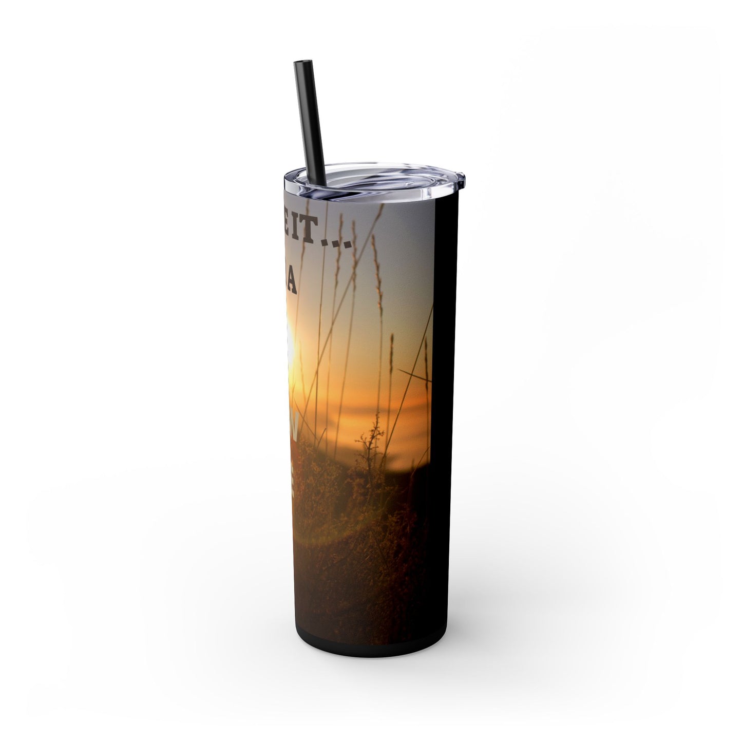 I MADE IT Inspirational Skinny Tumbler, 20oz - Motivational Drinkware for Self-Improvement, Perfect Gift for Wellness Journeys, Birthday, New Year