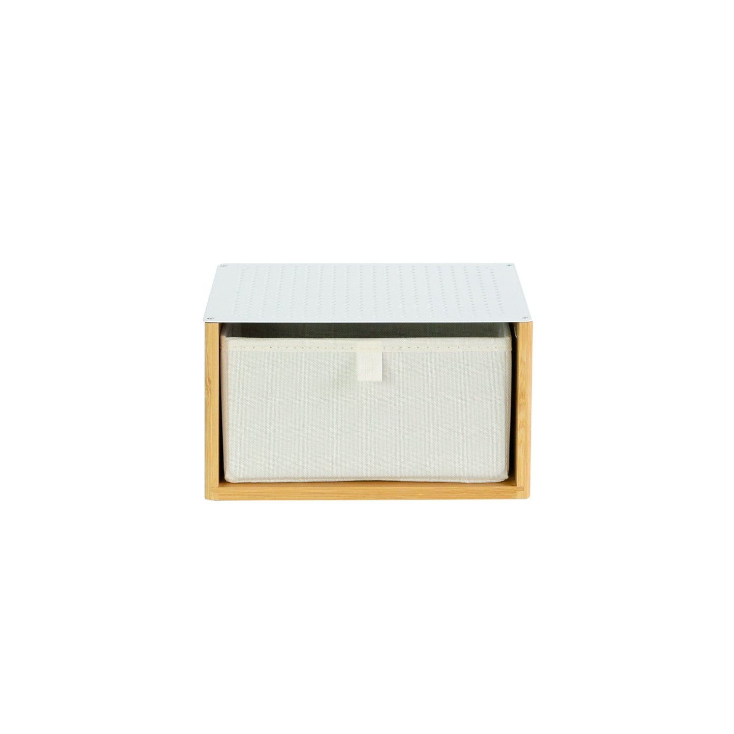Desk Station-organizer with White Foldable Drawer