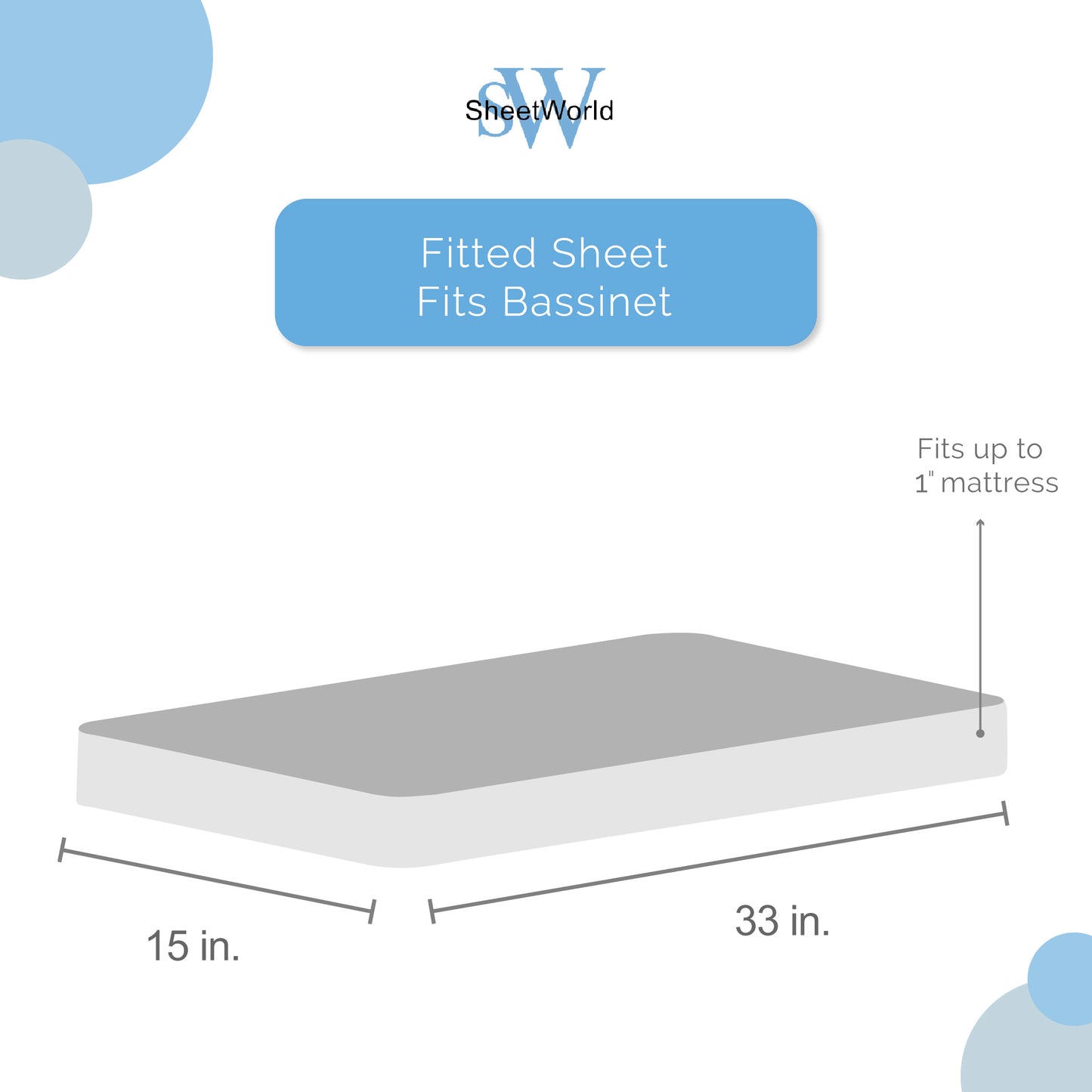 SheetWorld Fitted Bassinet Sheet - 100% Cotton Woven - Outer Space,