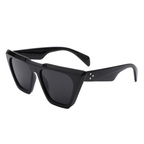 NEW ME IM Square Retro Oversize Flat Top Fashion Cat Eye Sunglasses