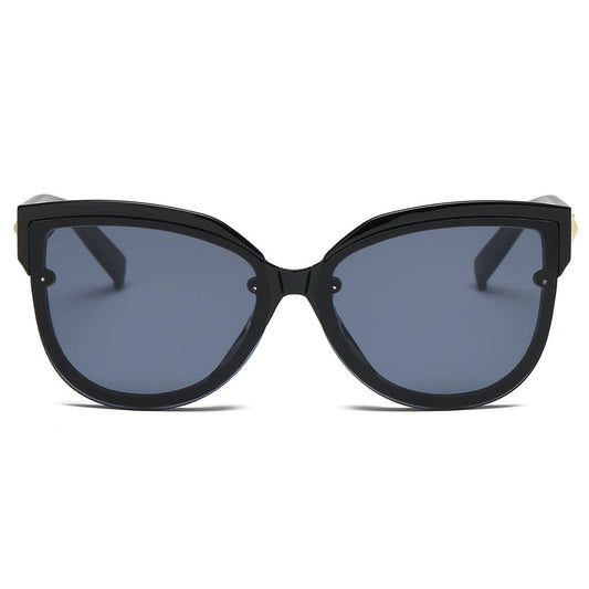 NEW ME IM Women Oversized Mirrored Cat Eye Sunglasses