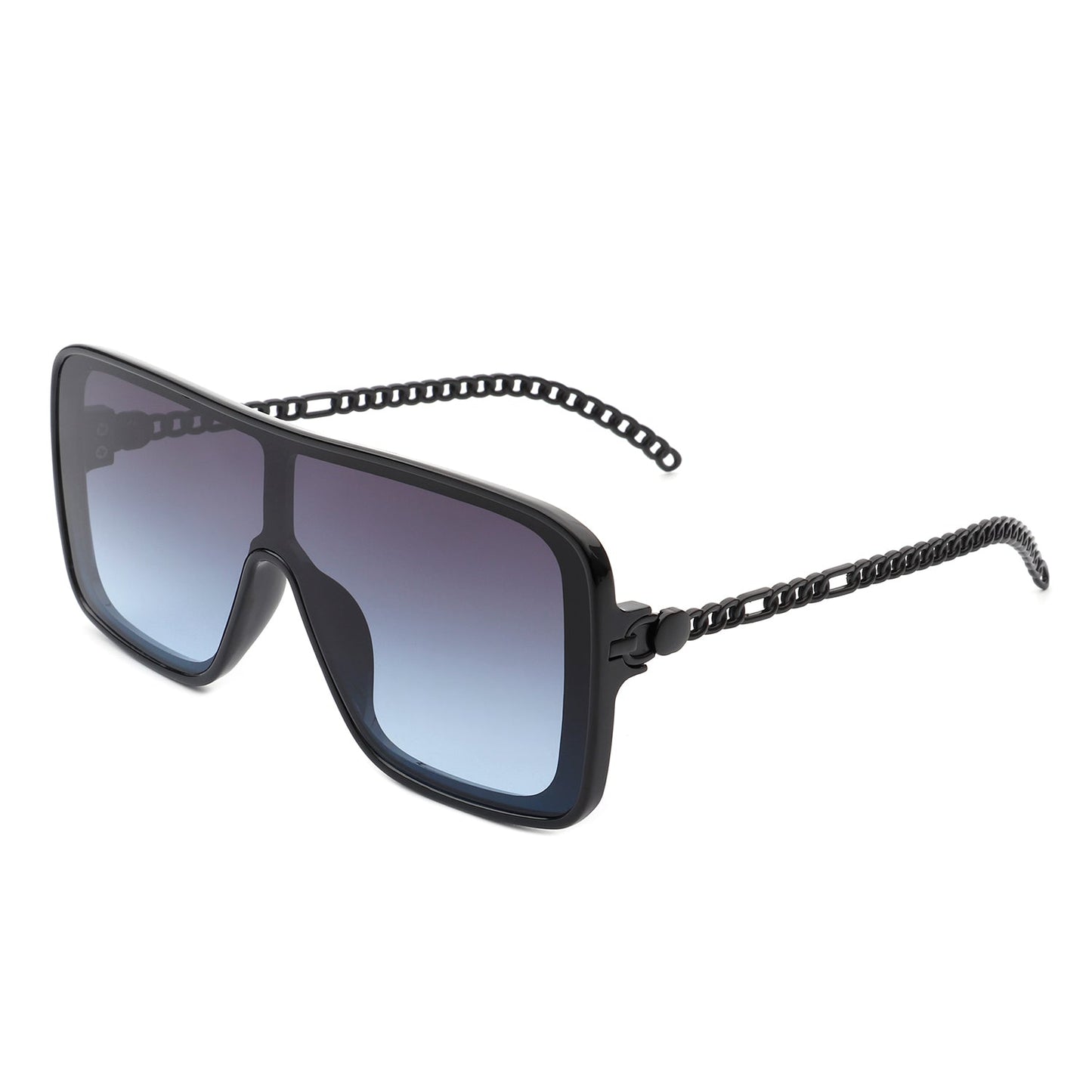 NEW ME IM Wildwind - Square Fashion Flat Top Oversize Retro Sunglasses