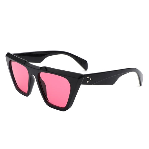 NEW ME IM Square Retro Oversize Flat Top Fashion Cat Eye Sunglasses