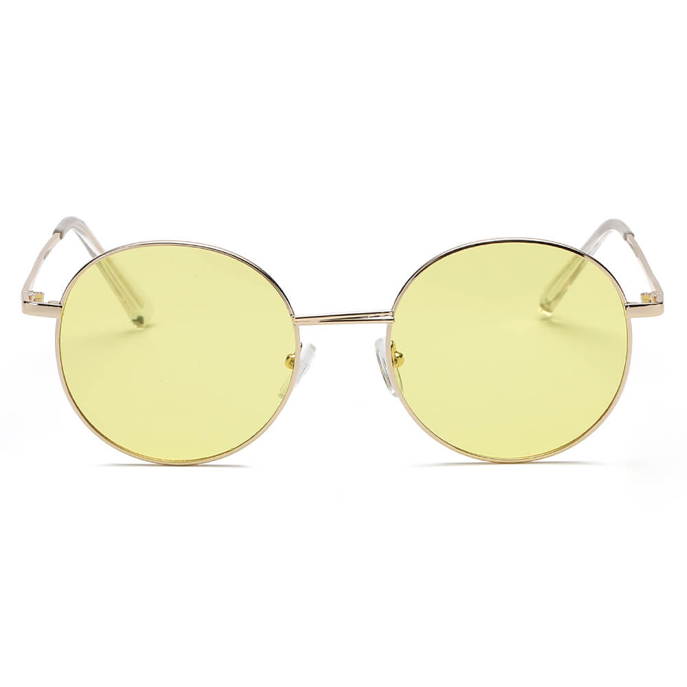 NEW ME IM Retro Vintage Metal Round Oval Circle Sunglasses