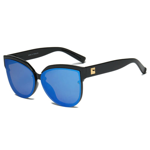 NEW ME IM Women Oversized Mirrored Cat Eye Sunglasses