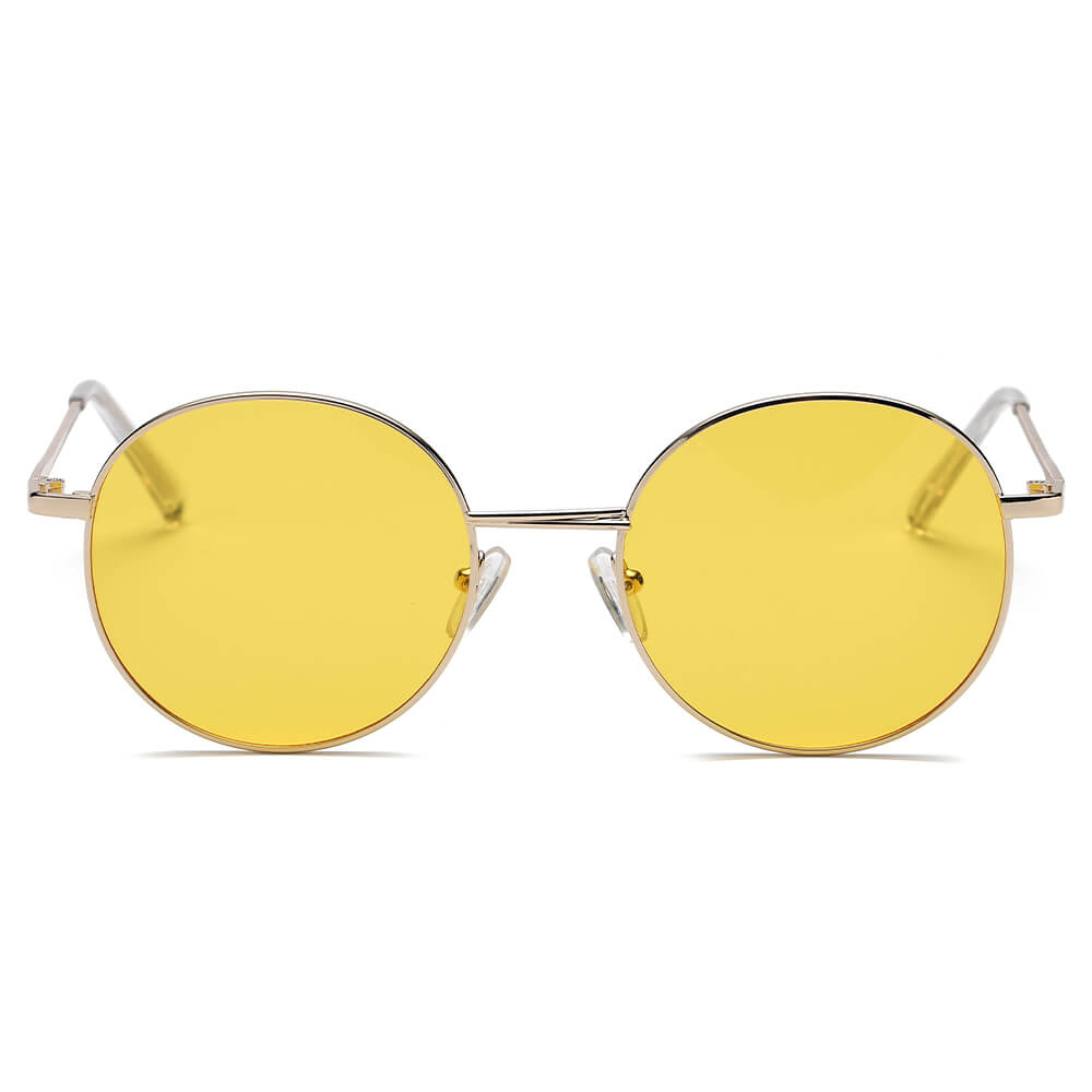 NEW ME IM Retro Vintage Metal Round Oval Circle Sunglasses