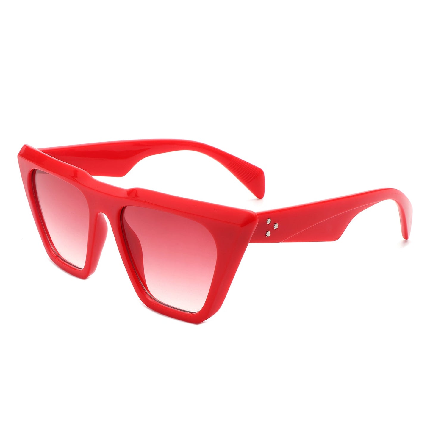 NEW ME IM Square Retro Oversize Flat Top Fashion Cat Eye Sunglasses