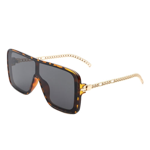 NEW ME IM Wildwind - Square Fashion Flat Top Oversize Retro Sunglasses