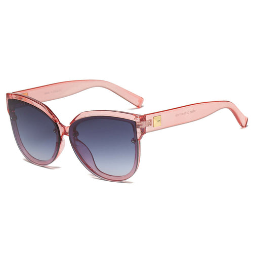 NEW ME IM Women Oversized Mirrored Cat Eye Sunglasses