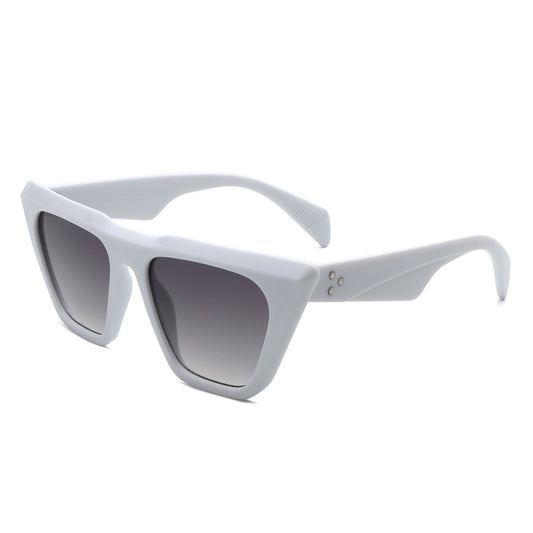 NEW ME IM Square Retro Oversize Flat Top Fashion Cat Eye Sunglasses