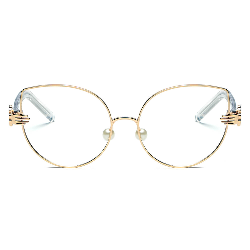NEW ME IM Women Metal Frame Cat Eye Hands Classic Sunglasses