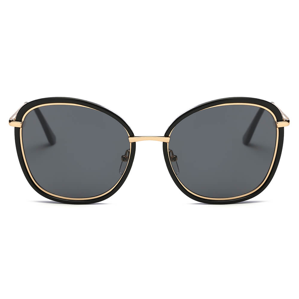 NEW ME IM BROOKVILLE | Women Round Cat Eye Oversize Sunglasses