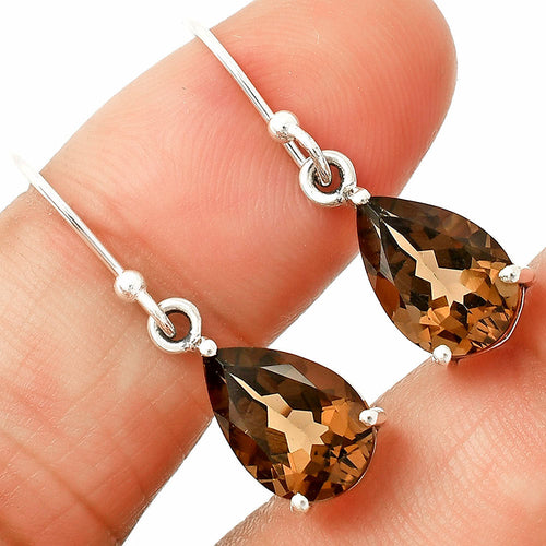 Natural Gemstones Pear Shape 925 Silver Earrings DGE1085 E-1021