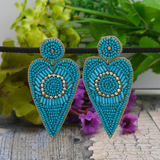 Wholesale Handmade Colorful Beaded Earrings,Hoop Dangle Earrings,