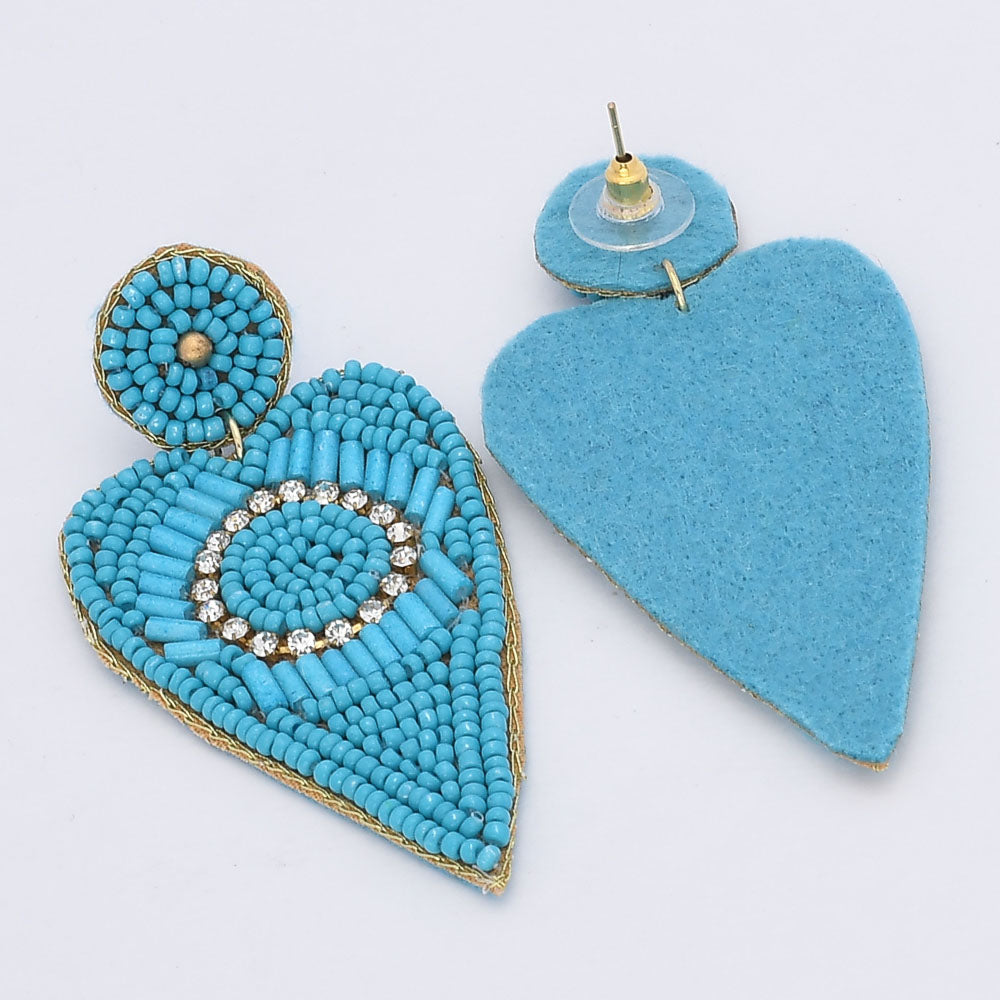 Wholesale Handmade Colorful Beaded Earrings,Hoop Dangle Earrings,