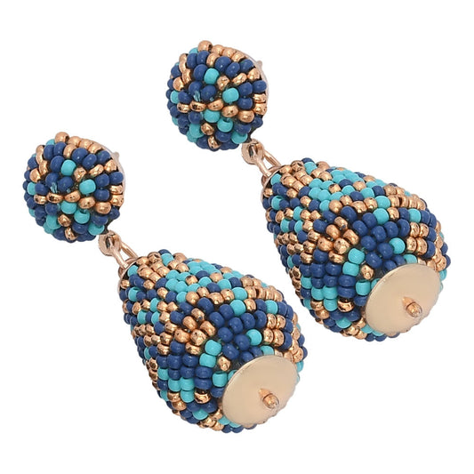 Colorful Beaded Earrings,Hoop Dangle Earrings, Bohemia Drops Earrings,