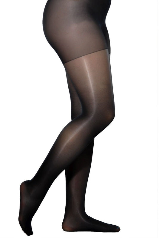 High Gloss Tights 40 Plus Size Black