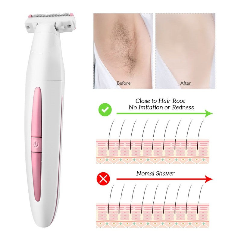 Waterproof Electric Women Epilator Hair Removal Face Bikini Legs