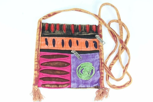 NEW ME IM Spiral Cross Body Patchwork Passport Bag