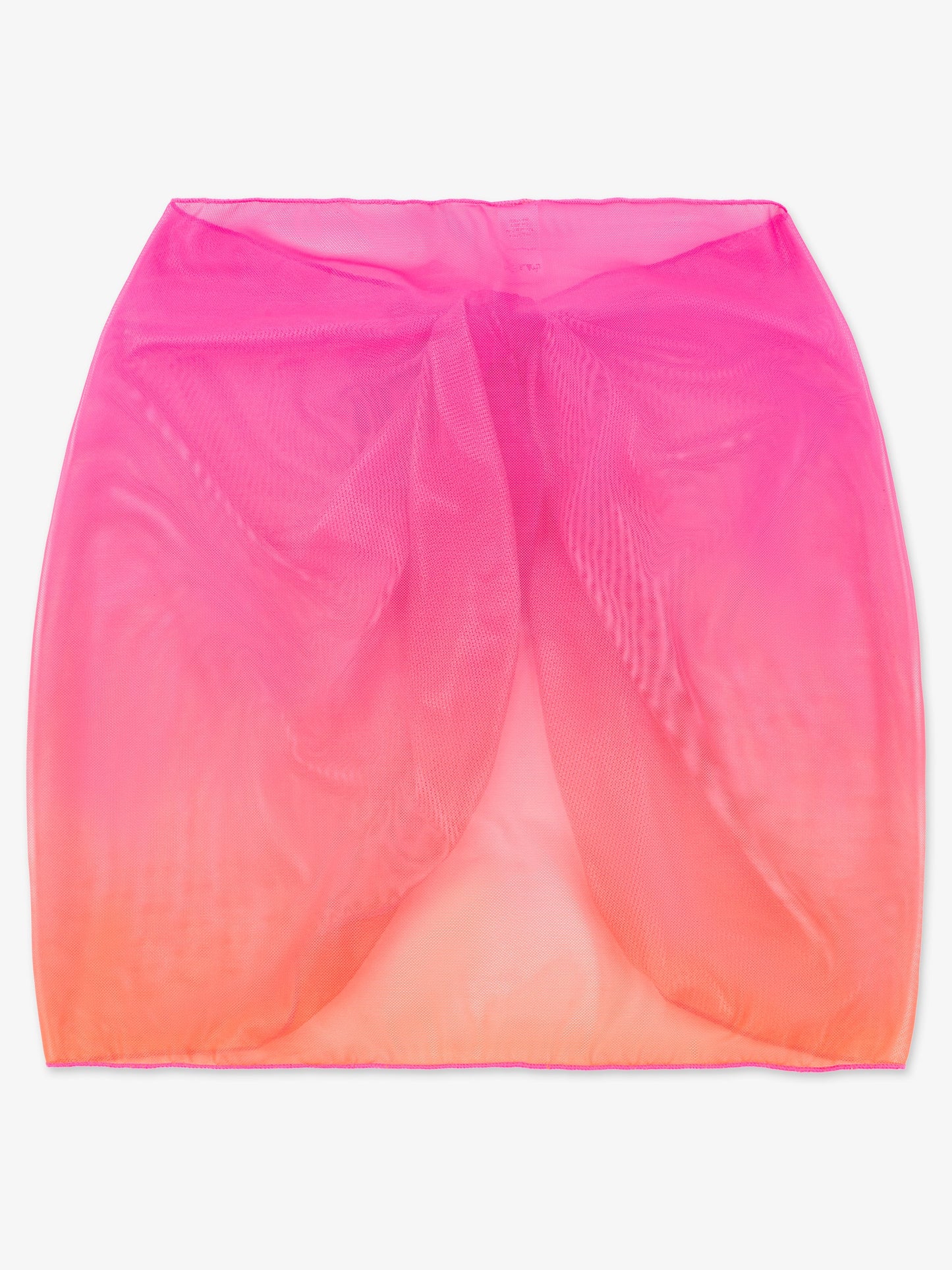 Sarong Printed Mesh Wrap Skirt