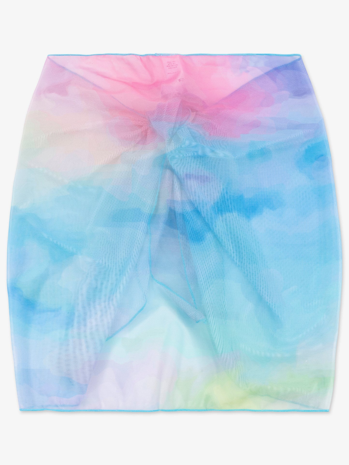 Sarong Printed Mesh Wrap Skirt
