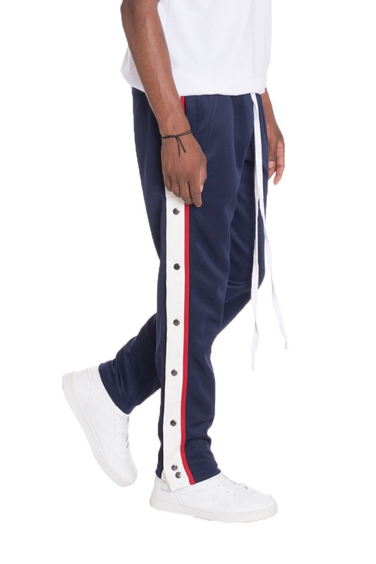 SNAP BUTTON TRACK PANTS