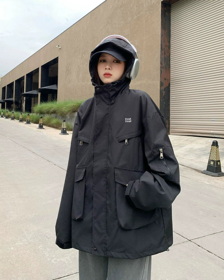 Coat for Women plus Size Waterproof Plus Size Ladies Casual Shell