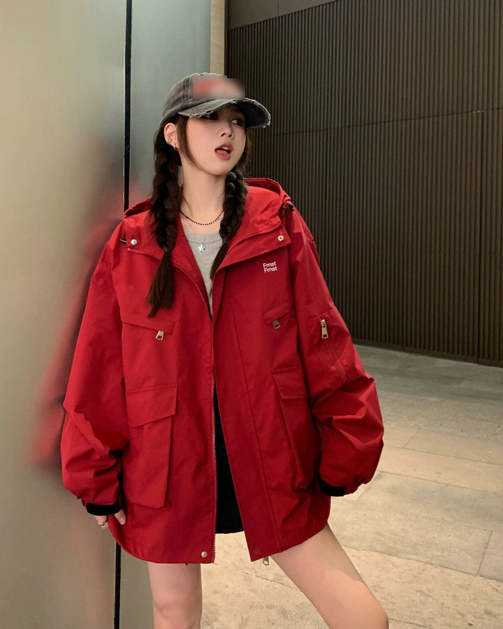 Coat for Women plus Size Waterproof Plus Size Ladies Casual Shell