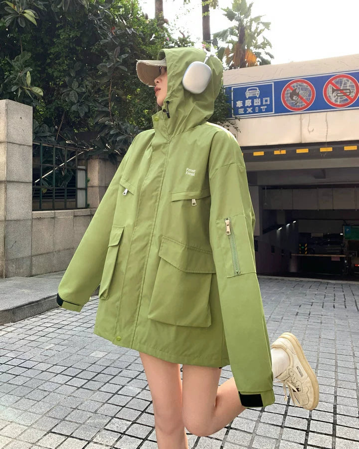 Coat for Women plus Size Waterproof Plus Size Ladies Casual Shell