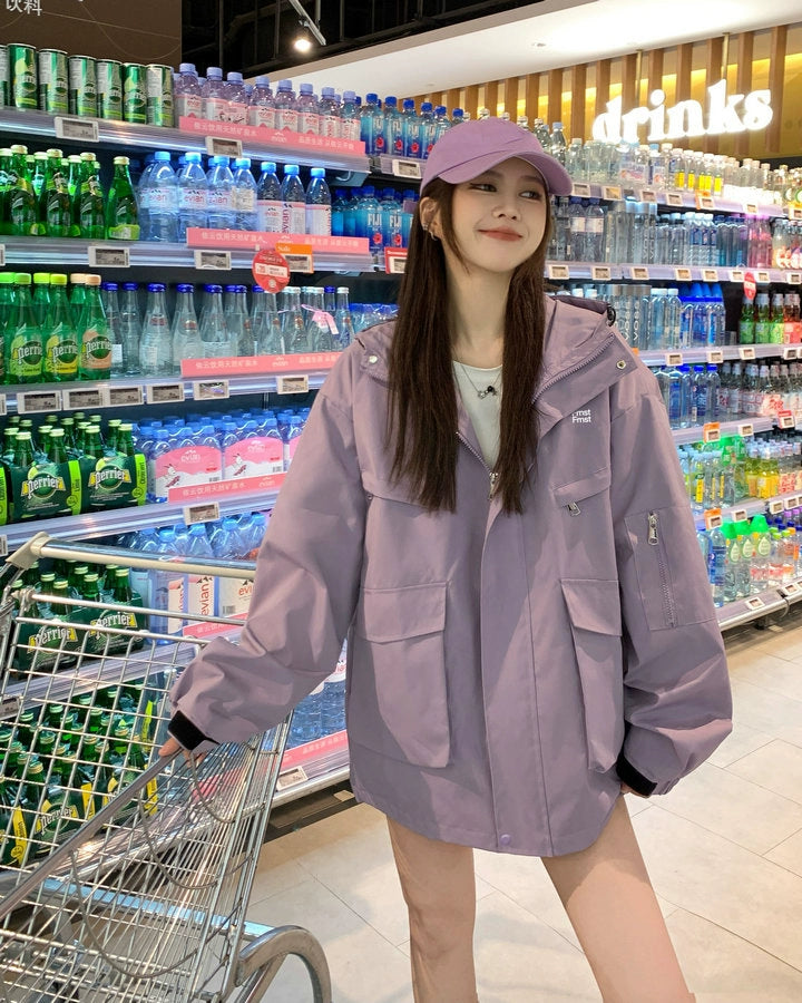 Coat for Women plus Size Waterproof Plus Size Ladies Casual Shell