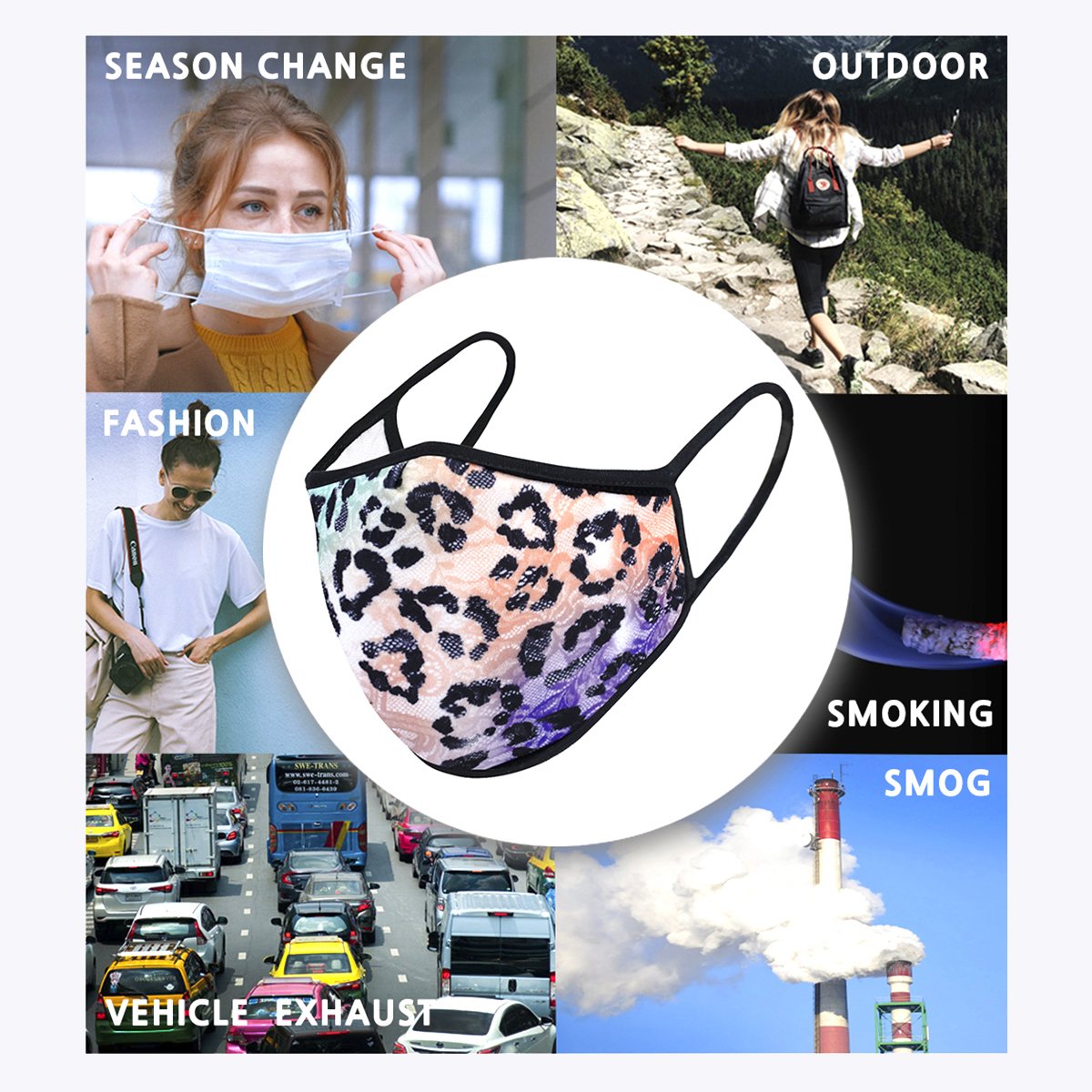 Multi Animal 3-Layered Face Cover