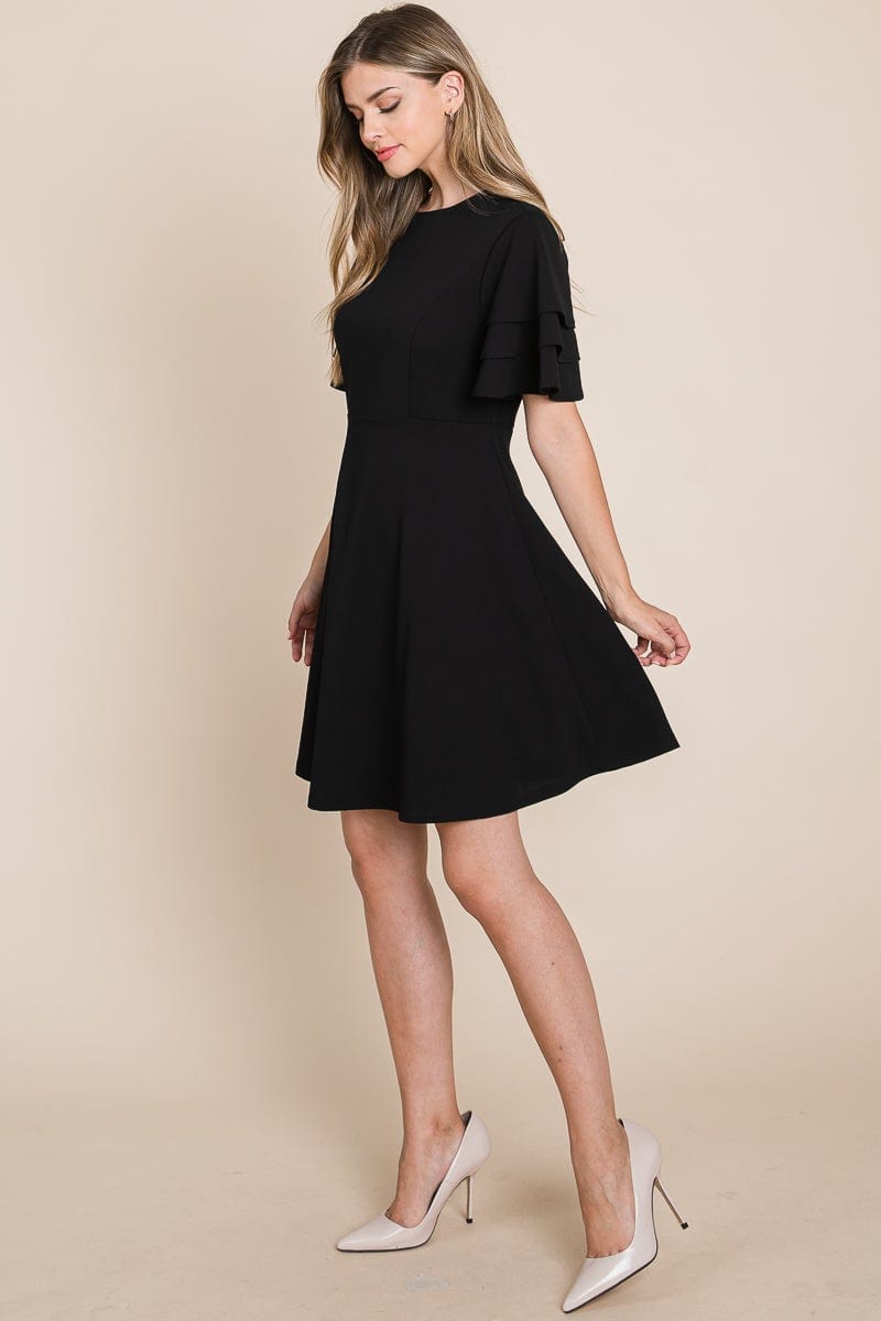 Flutter Layered Sleeve Sun Dress