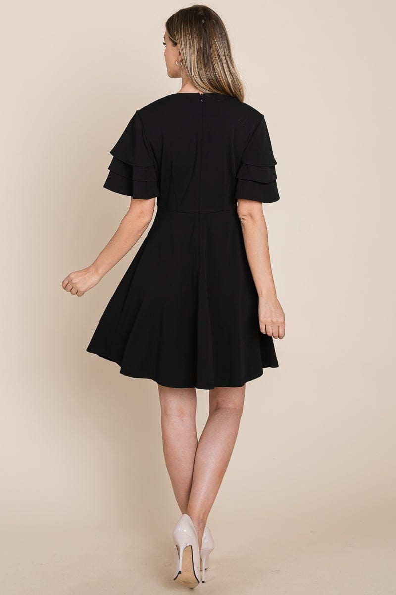 Flutter Layered Sleeve Sun Dress