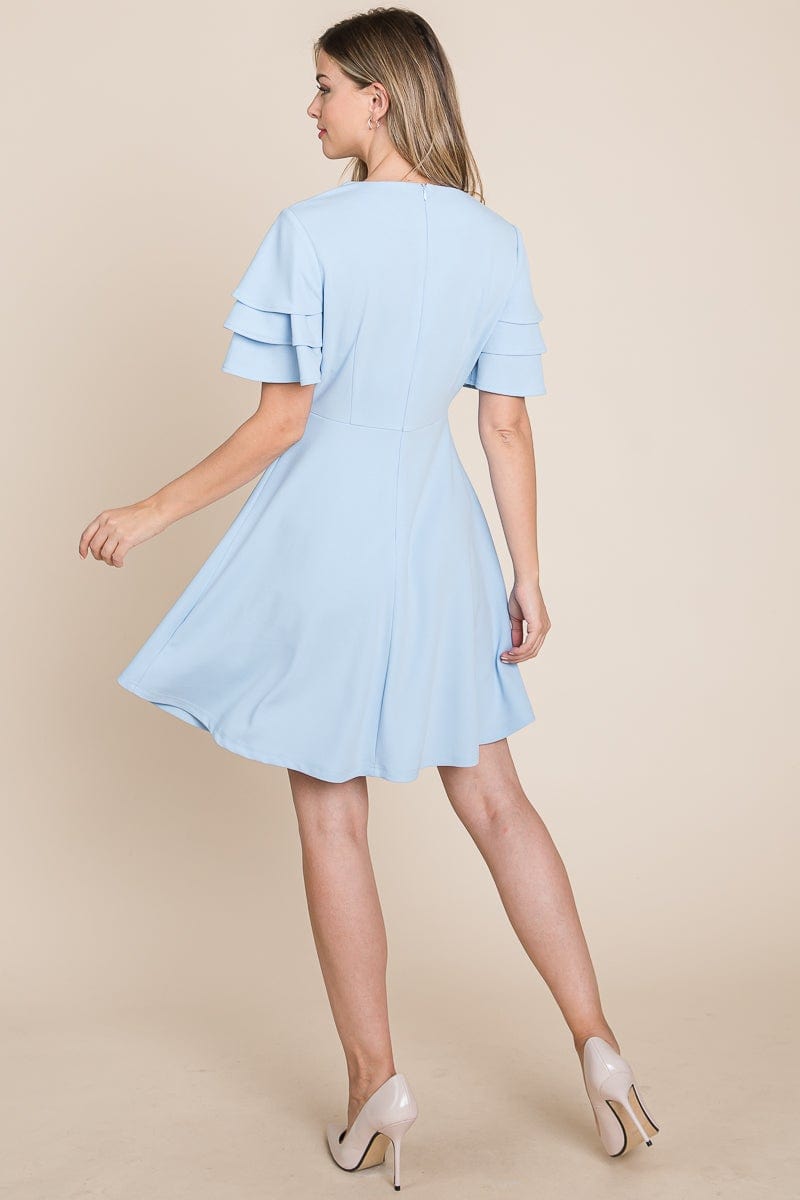 Flutter Layered Sleeve Sun Dress