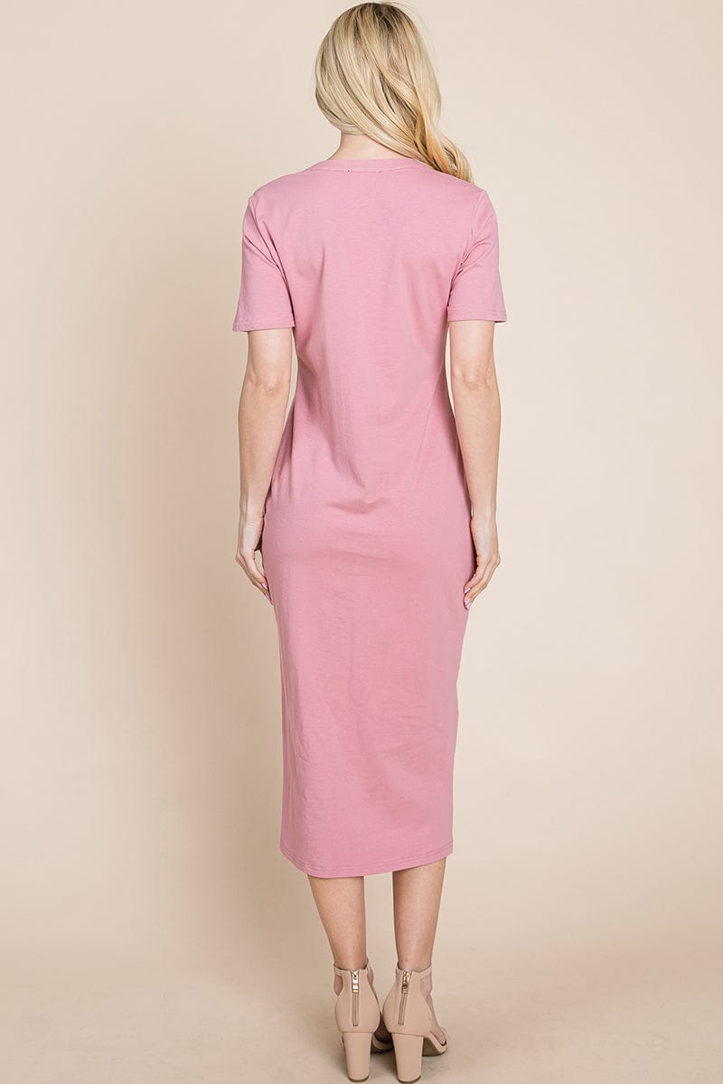 Everyday Button up Cotton Midi Shirt Dress