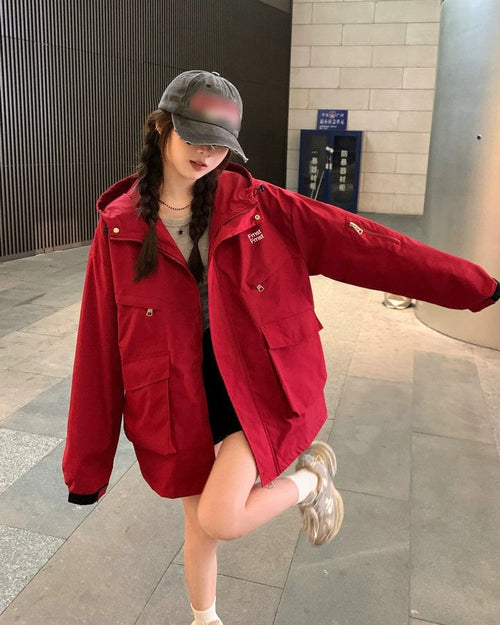 Coat for Women plus Size Waterproof Plus Size Ladies Casual Shell