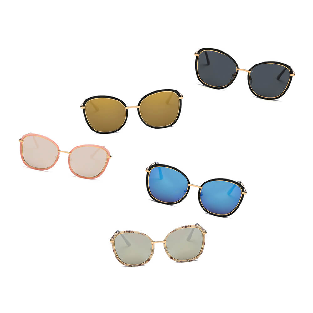 NEW ME IM BROOKVILLE | Women Round Cat Eye Oversize Sunglasses