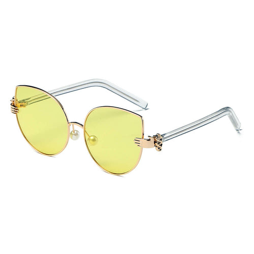 NEW ME IM Women Metal Frame Cat Eye Hands Classic Sunglasses