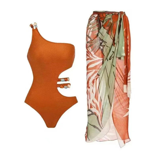 Luxury One Shoulder one Piece swimsuit