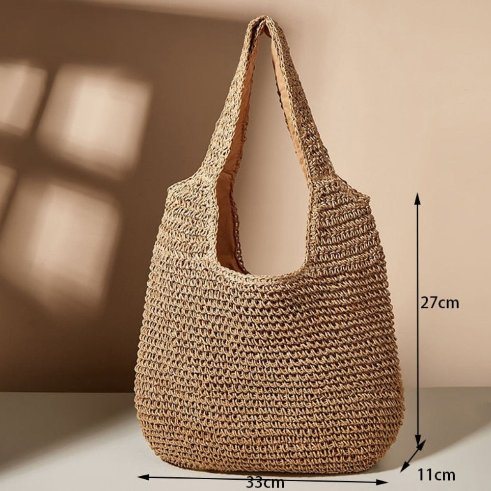 NEW ME IM Summer Shoulder Straw Tote