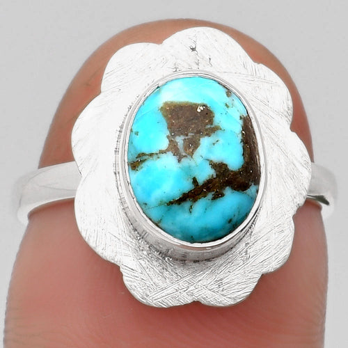 Natural Natural Turquoise Morenci Mine Ring size-7 R-1087 SDR160975